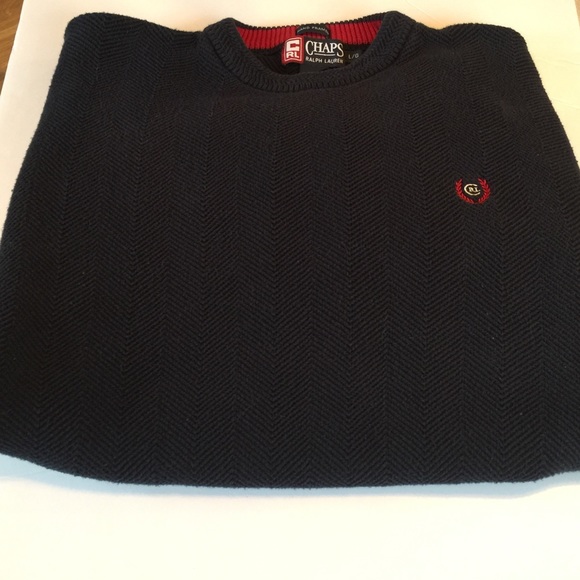 Chaps Ralph Lauren  men’s sweater navy size L - Picture 2 of 4